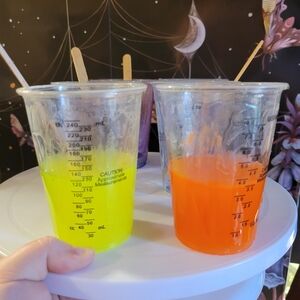 Halloween Resin Mixed Media Handmade Decorarions Spooky Laboratory Orange+Green